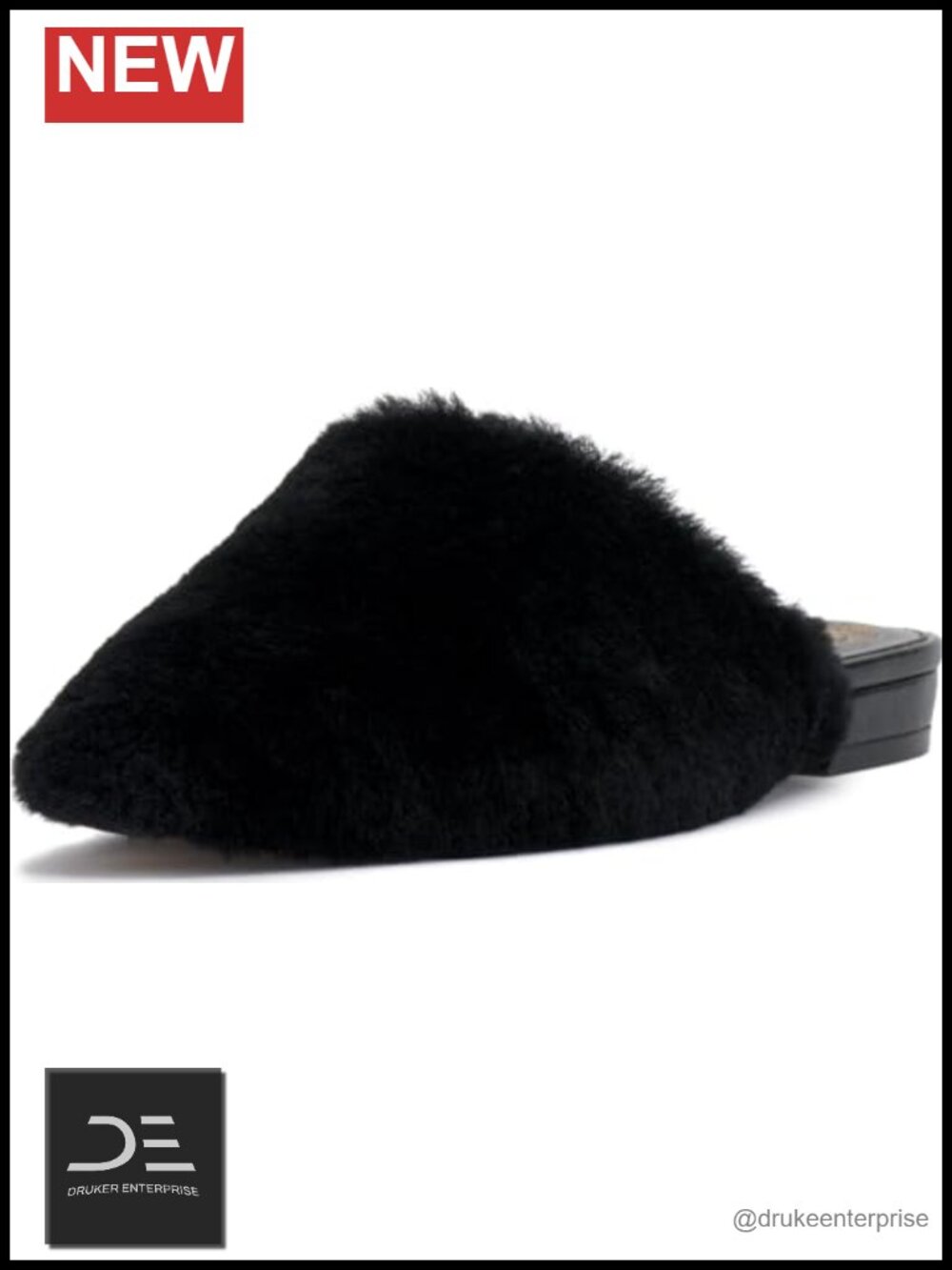 Vince Camuto Women's Samara Shearling Mules Clogs Flat Heel Pull-On